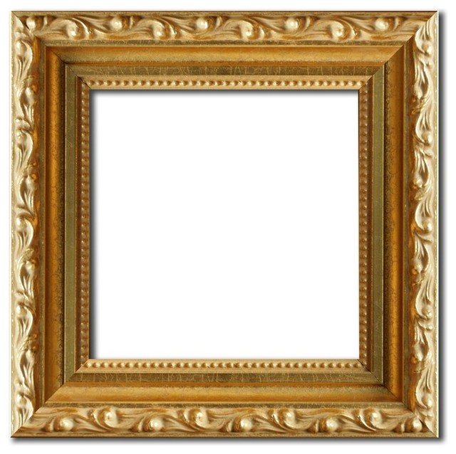 Solid Wood, Ornate, Antique Gold Photo Picture Frame Traditional
