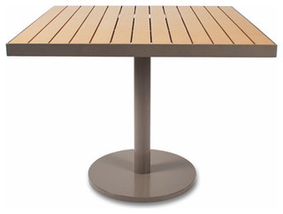 Novelty+Cafe+Futon+W+Storage cafe 36-inch square table (taupe w/ teak ROM) - Modern - Dining Tables ...