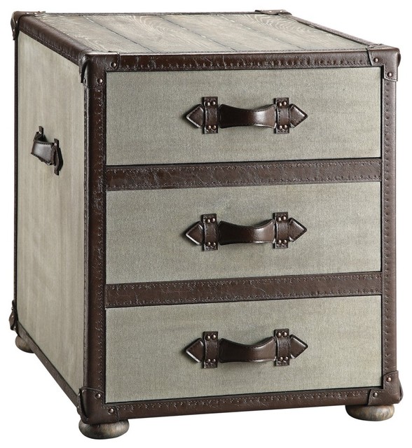 Stein World Beacon Hill Trunk End Table with 3 Drawers Contemporary