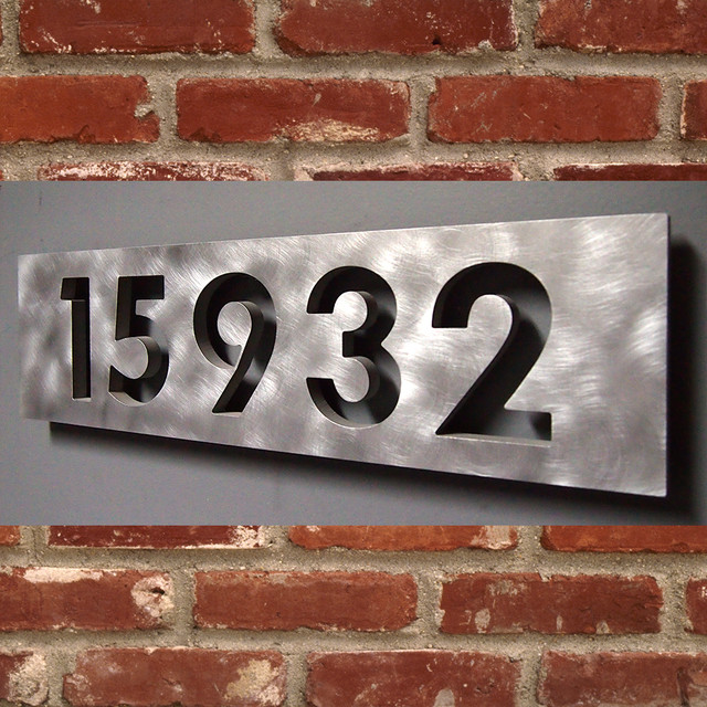 Address Plaques Contemporary House Numbers indianapolis by Moda