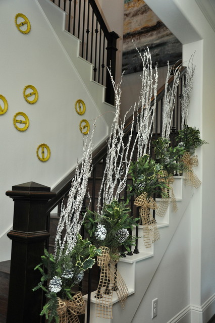 2012 Christmas eclectic-staircase Eclectic Staircase Houston Eclectic Staircase Houston 2012 Christmas eclectic-staircase