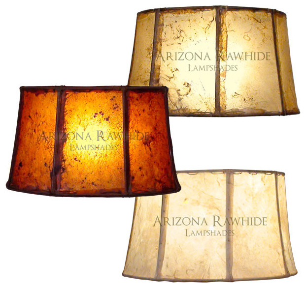 Rawhide Barrel Lamp Shade Table Lamps Size 7"H x 13"W (11"W Top