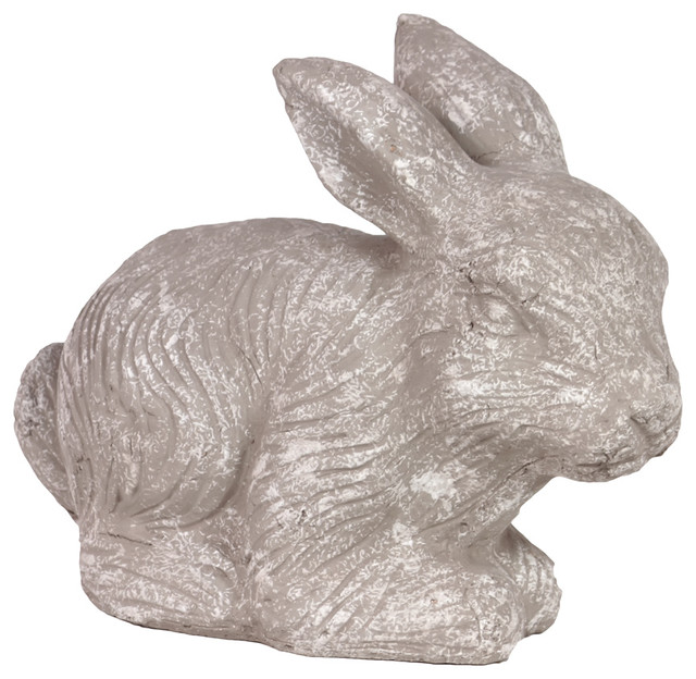 TerraCotta Rabbit Statue Traditional Garden Statues And Yard Art