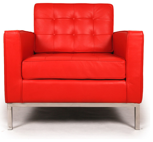 Kardiel Midcentury Modern Florence Arm Chair, Premium Aniline Leather