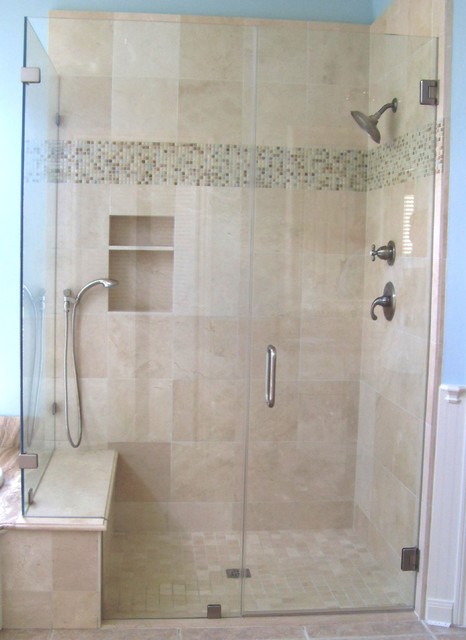 Frameless Shower Enclosure - Traditional - Bathroom ...