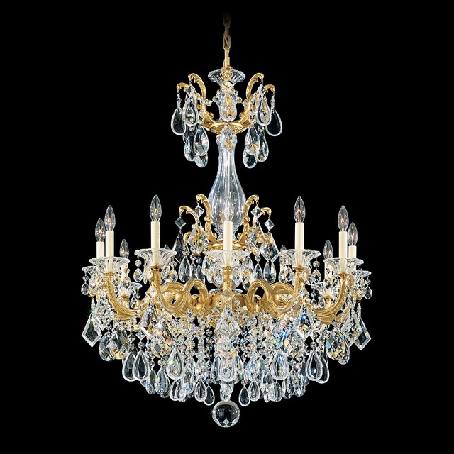 Schonbek La Scala Collection 33" Wide Crystal Chandelier Traditional