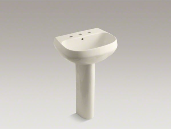 KOHLER Wellworth(R) pedestal bathroom sink with 8