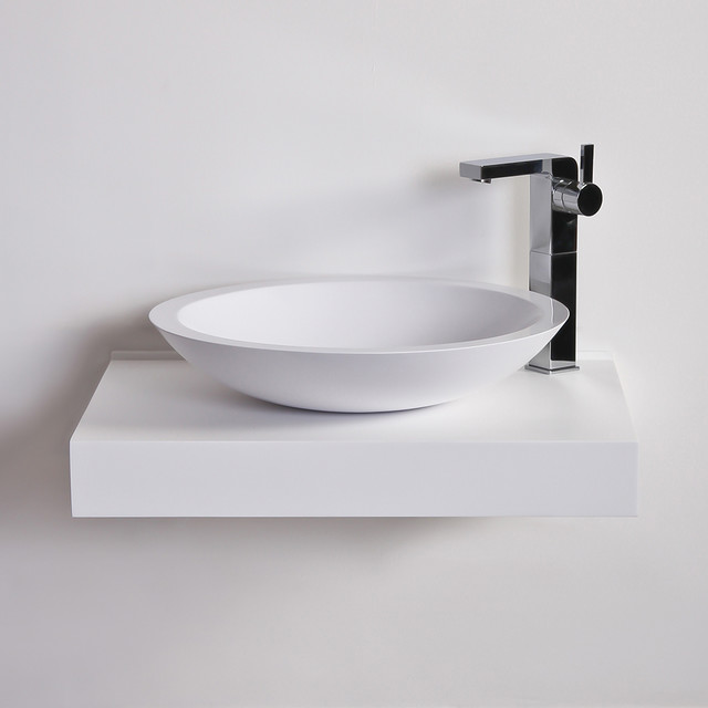 Lusso Stone Notion Solid surface stone resin round counter top basin