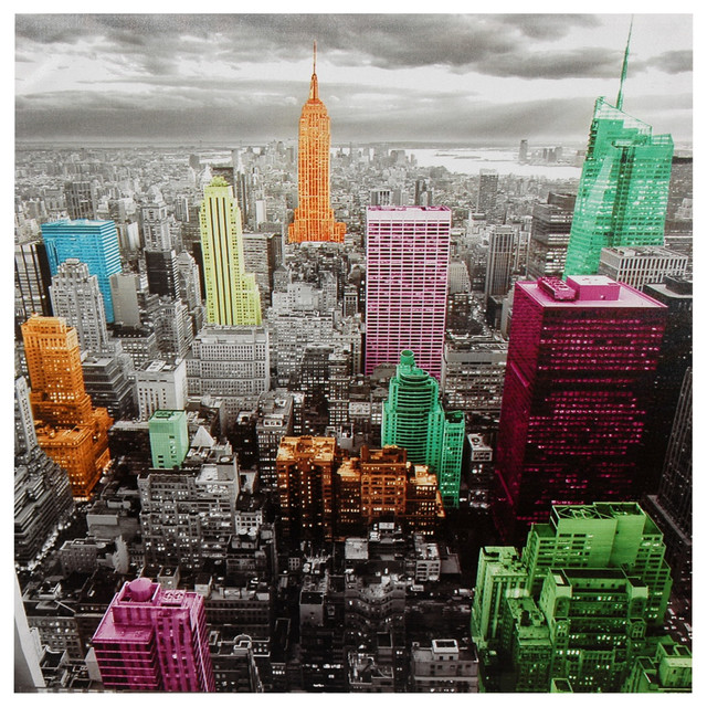 HighLights of New York Skyline Canvas Wall Art Contemporary