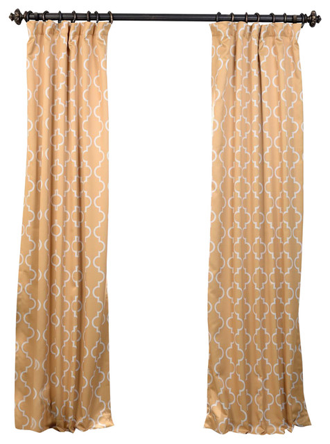 ... Yellow Blackout Curtain, Yellow, 50" W x 96" L transitional-curtains