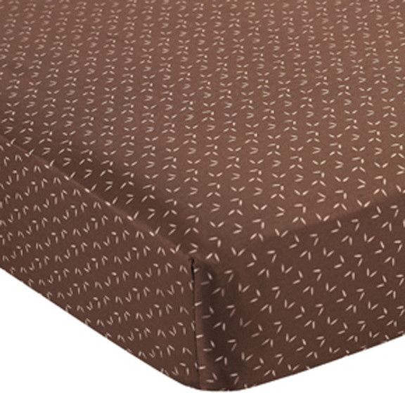 Owl Tonal Mini Leaf Print Fitted Crib Sheet Transitional Baby Bedding by Beds Bunks & Lofts