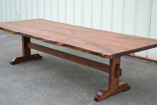 10 Foot Long Live Edge Walnut Dining Table