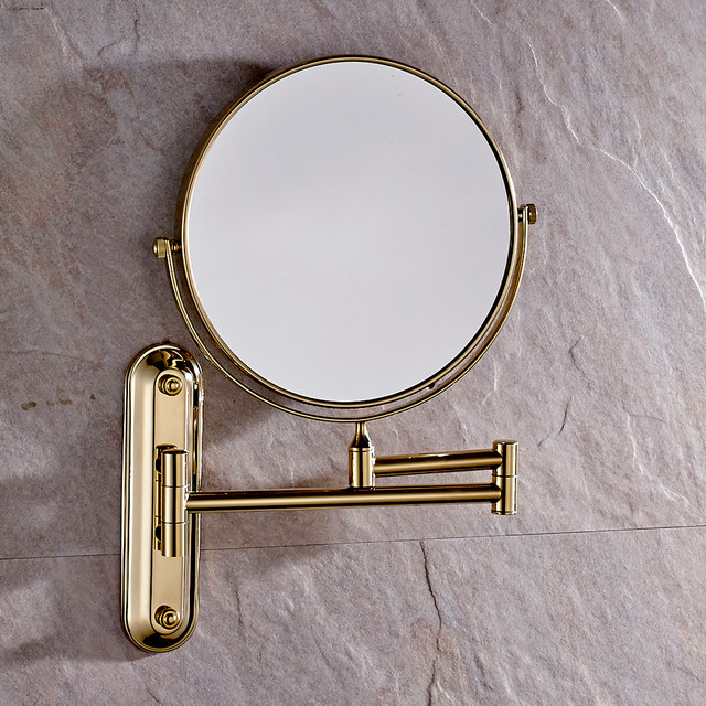 Luxury Gold Wall Mounted 3 Plus Folding Make Up Mirror MR01-G - Modern - Makeup Mirrors - other ...