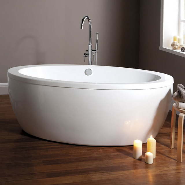 Milano Contemporary Oval Freestanding Bath Contemporary Baths