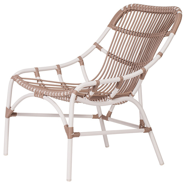 Coronado Outdoor Lounge Chair, Cocoa - Contemporary - Garden Lounge Chairs