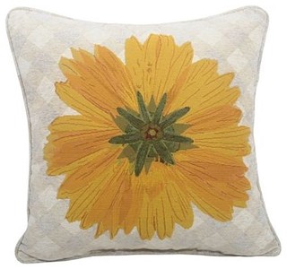 Orchid Floral Decorative Pillow, Coreo Yellow - Contemporary - Decorative Pillows - by JCPenney