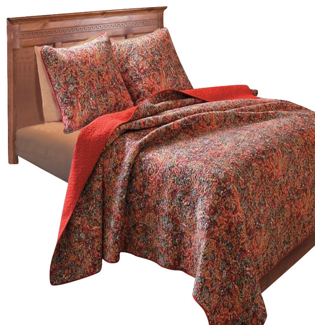 Greenland Persian Quilt & Sham Set, 3Piece King Traditional Quilts