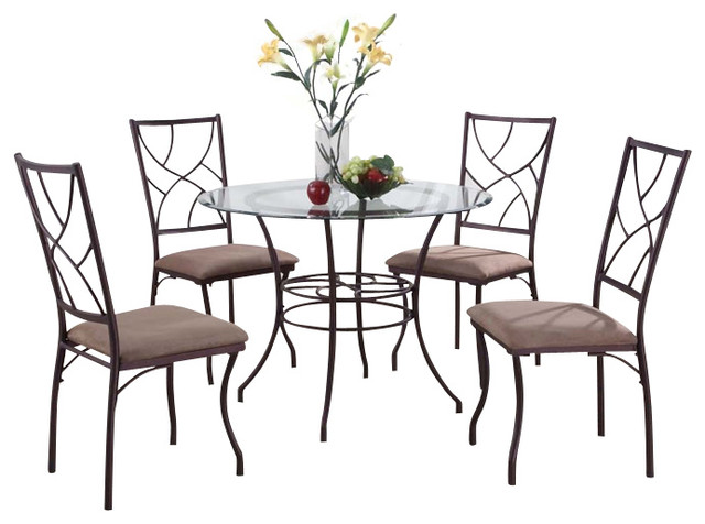 Table Set, Copper Finish - Transitional - Dining Sets - by ... Table Set, Copper Finish - Transitional - Dining Sets - by ...