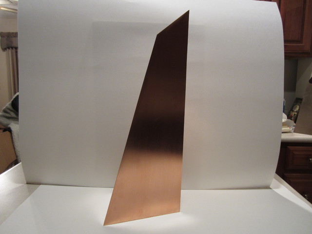 metal table sculpture copper geometric designs contemporary home decor