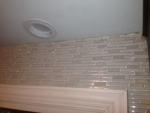 Gap Between Ceiling And Backsplash On And Retouch The Ceiling Paint Then I Was Thinking If There Is A Better Way To Fix This Any Suggestions All Are Appreciated