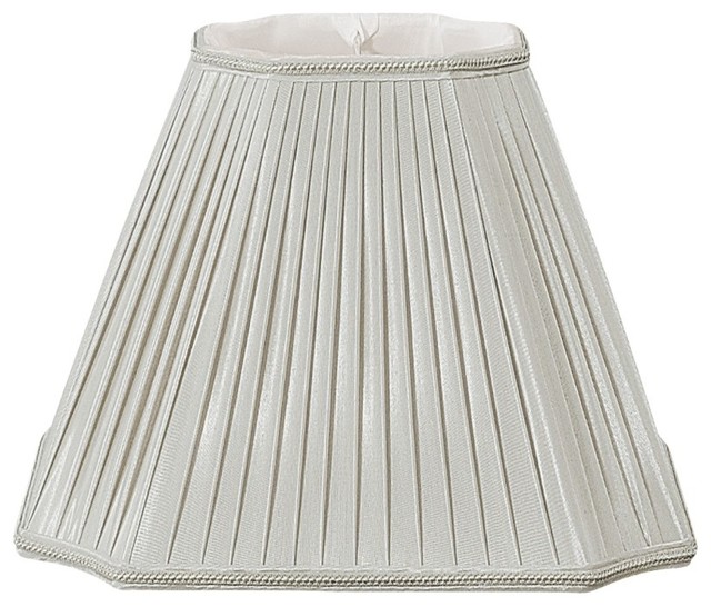 Inverted Cut Corner Pleated Designer Lampshade Traditional Lamp