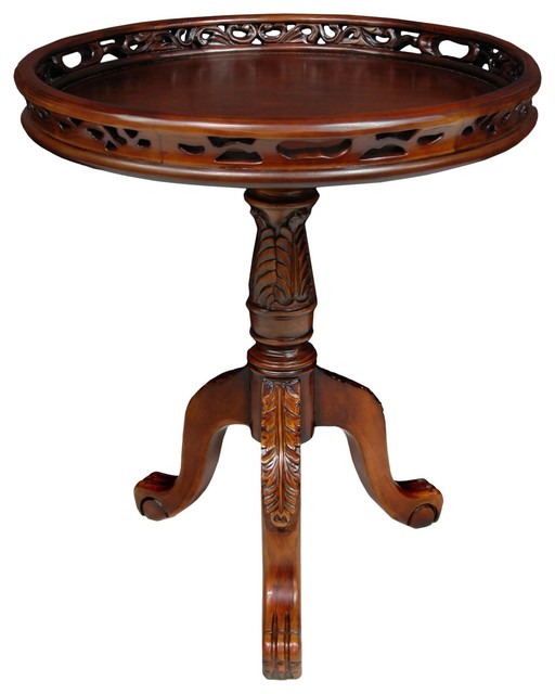 Queen Victoria Round Occasional Table Traditional Side Tables And