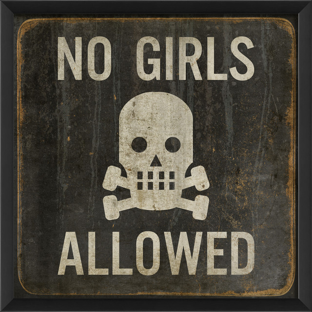 No Girls Allowed 17x17 Print Contemporary Prints And Posters By