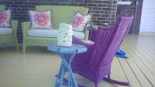 Eclectic Porch Richmond Holly Chasan of Maison James Porch Project eclectic-porch