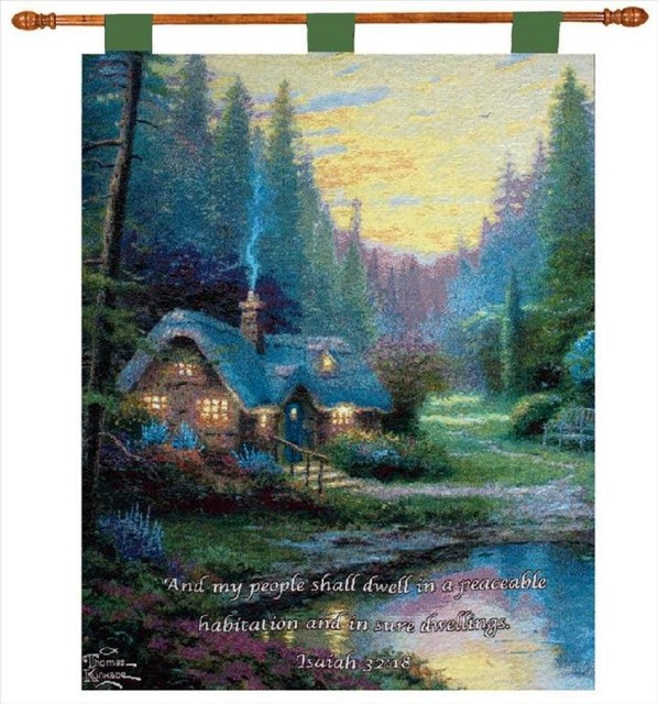 Thomas Kinkade Tapestry
 Thomas Kinkade Meadowood Cottage Tapestry Wall Hanging 26 Inch x 36