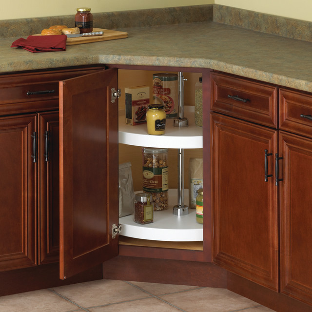 Real Solutions 20" Full Circle Polymer Lazy Susan (2 Shelf) White