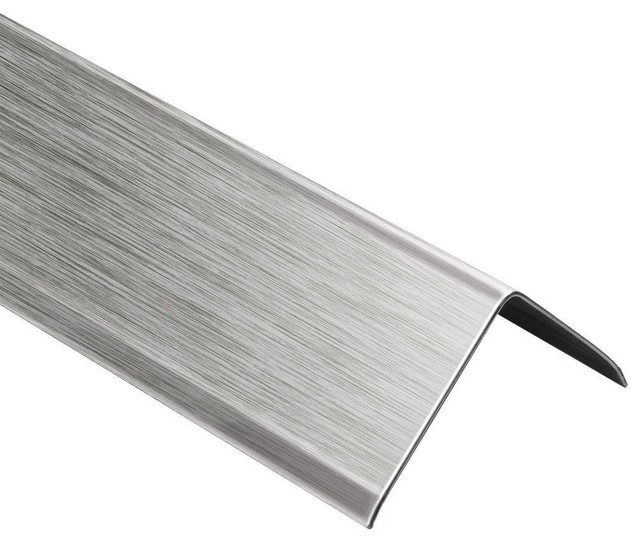 Tile Edging: Schluter Flooring ECK-K Brushed Stainless Steel 1-9/32 in ...