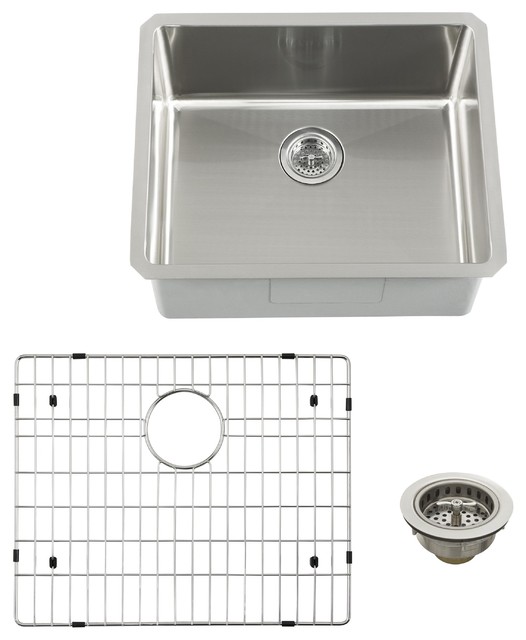 Schon SCRASB231916 Luxury Large 16 Gauge Single Bowl Radius Corner Bar