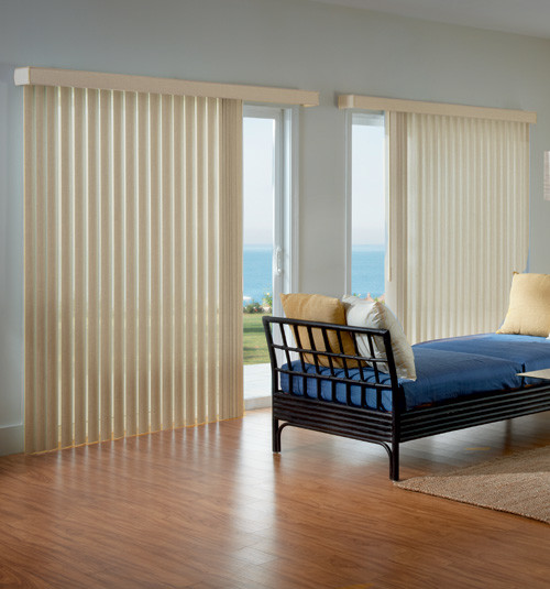 Bali Solar Fabric Vertical Blind & Bellaire Contemporary