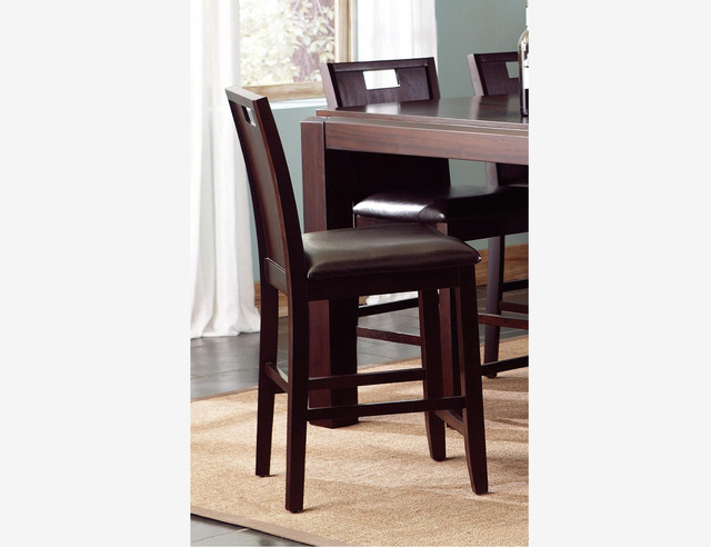 Wood Counter Height Dining Chairs Leather Seat Modern contemporary-bar ...