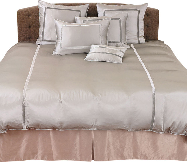 Silk Velvet Duvet Cover, Queen, White Transitional Duvet Covers