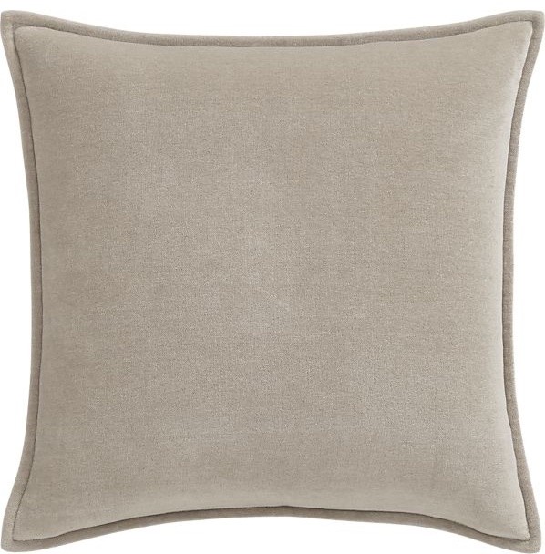 Monroe Greige Pillow - Contemporary - Decorative Pillows - by Crate&Barrel