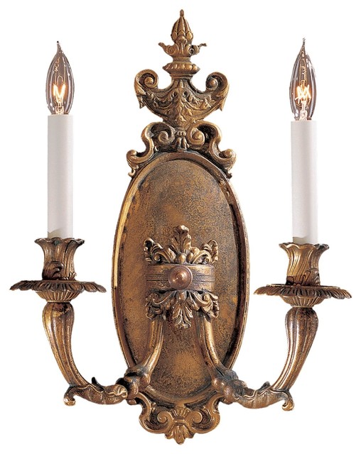Metropolitan N202102 Antique Bronze Patina 2 Light Wall Sconce - Traditional - Wall Sconces - by ...