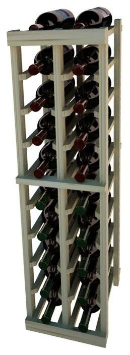 2 Columns Individual Bottle Wine Rack Vintner Series, Dark Walnut Stain, 3 Foot