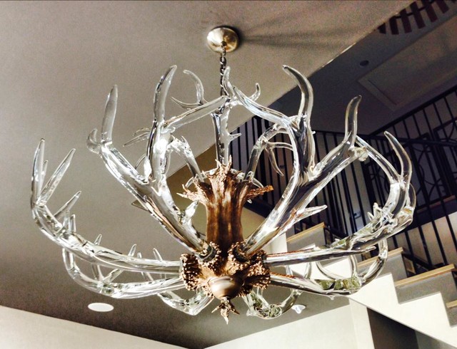 Antler Chandelier Lawson Glass Lawson At 42 Crystal Antler Chandelier Contemporary Chandeliers