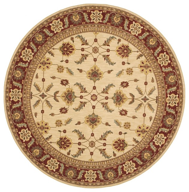 Karastan Rugs Sierra Mar Sedona 8' Round Ivory Area Rug Traditional