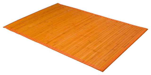 Tapis de bain bambou orange 50 x 80cm - Exotique - Tapis de Bain - par HOMY