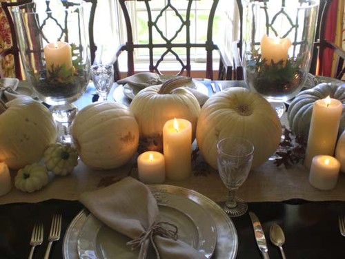 White Pumpkin Thanksgiving Tablescape