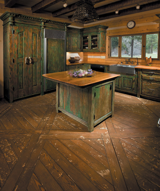 Pecos Wilderness Cabin Rustic Kitchen Islands And Kitchen Carts
