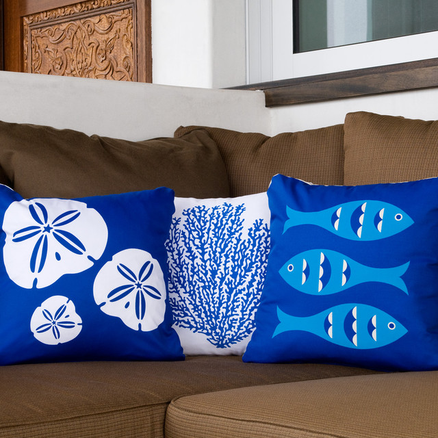 Coastal Modern Eco Throw Pillows for Couch Modern san diego by
