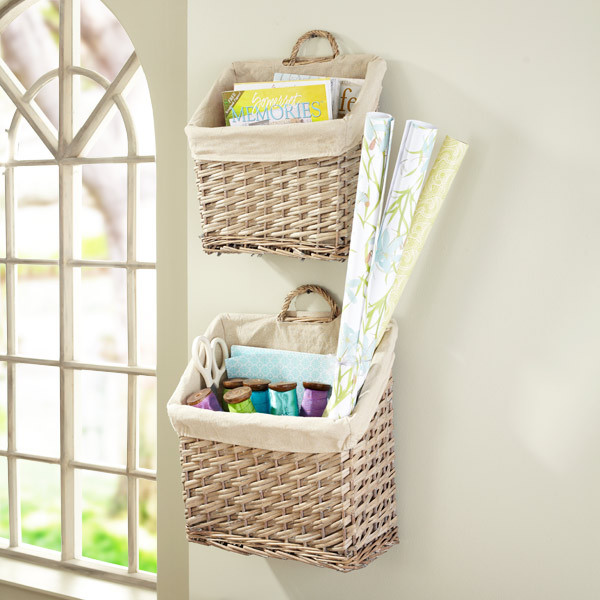Willow Magazine Baskets Traditional Magazine Racks by Wisteria