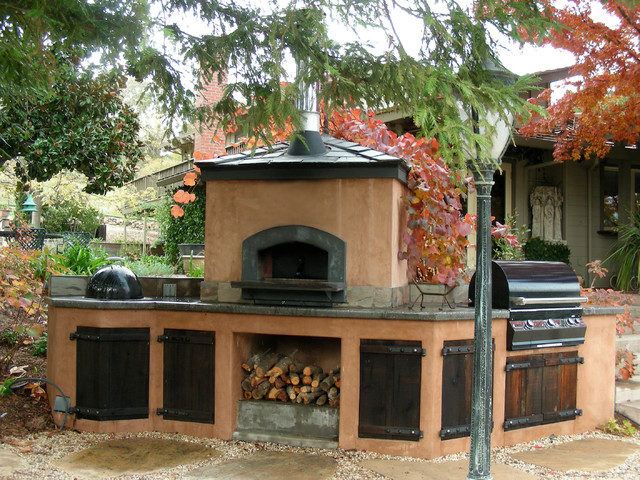 Outdoor Hip Roof Wood Fired Pizza Ovens - Mediterranean ...