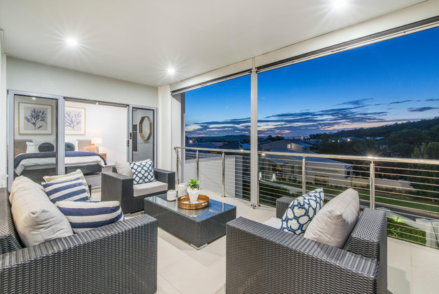 Hilltop Estate Carindale Pre Sale Staging Beach Style Balcony