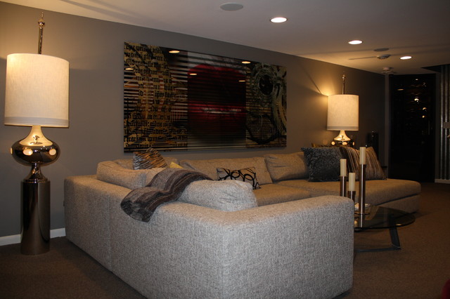 Modern Basement Moderne Sous Sol Minneapolis Houzz