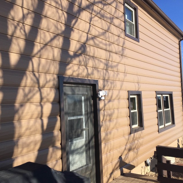 Steel Log Siding Installed In Berthoud Co Montagne Fa Ade Denver