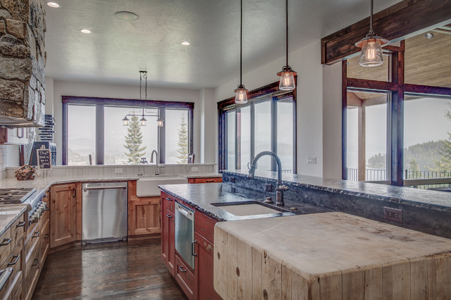 Brewer Custom Home Rustic Kitchen Seattle By Creekside